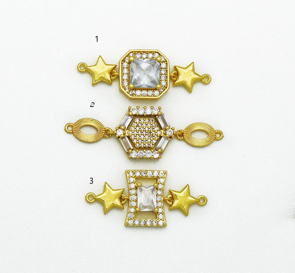CZ Gold Charm, Sku#M410