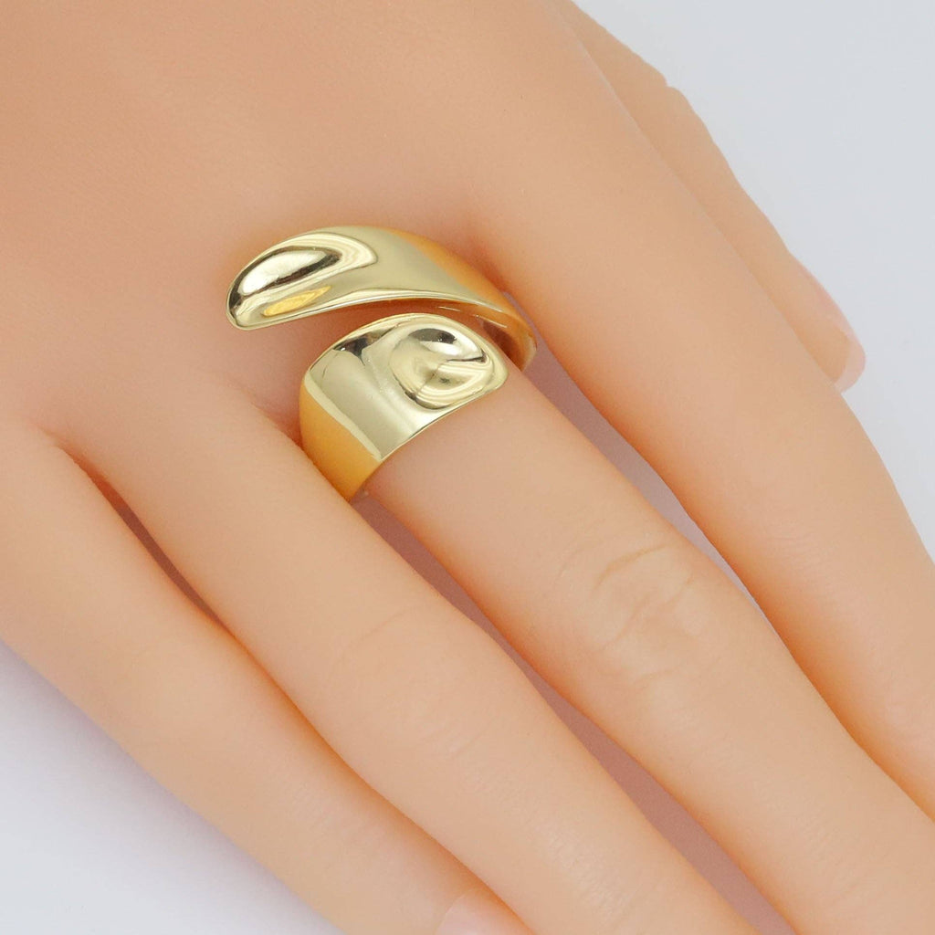 Gold Chunky Wrap Adjustable Ring, Sku#LX531