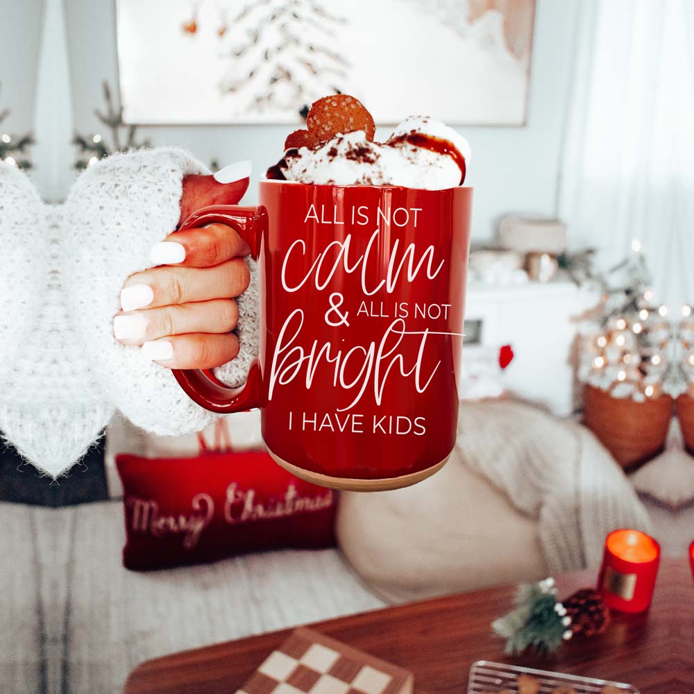 Christmas Ceramic Coffee Mug Double-Sided Snarky Holiday Gift Funny Santa Mug