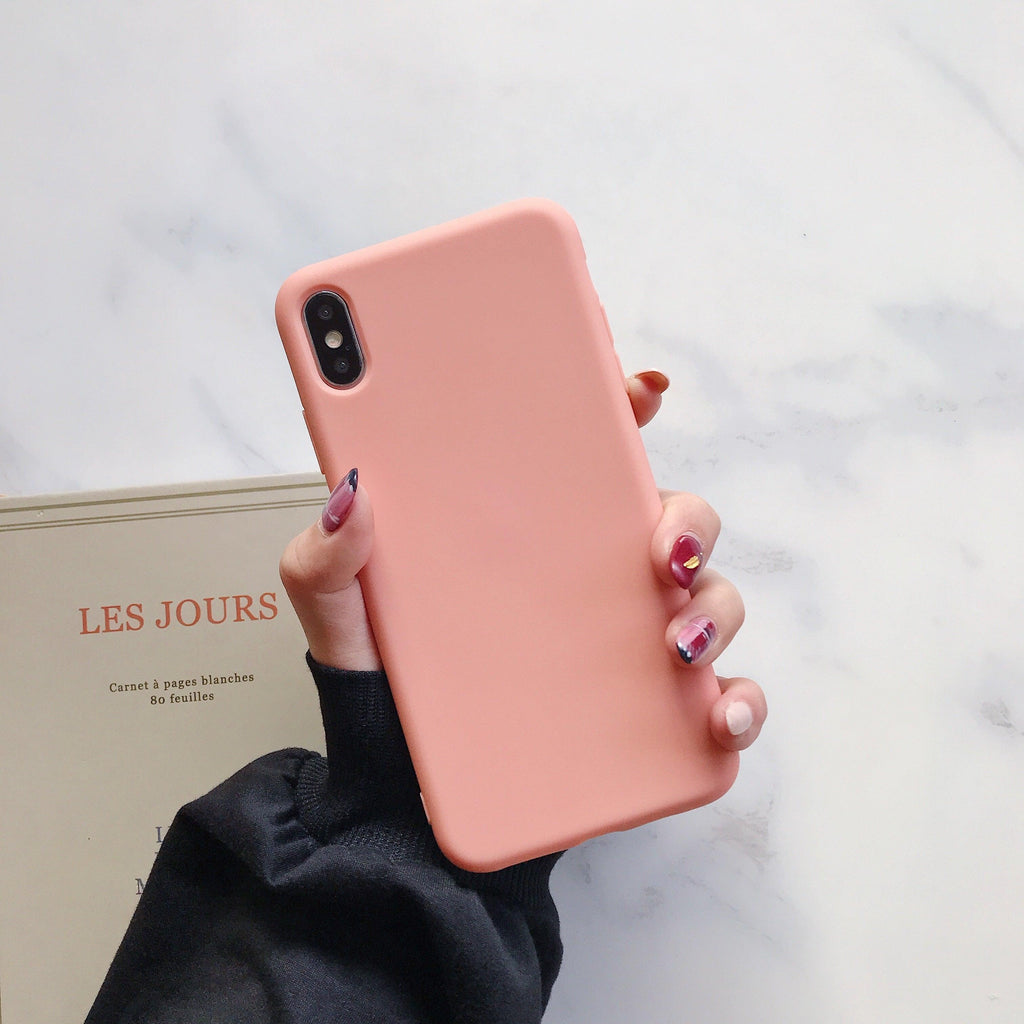 Candy Color Case for iPhone 13 12 14 Pro Max Ultra Thin Soft Back Phone Cover On iPhone Colorful Thin Case Protective Cover Soft Silicone Mobile Phone Case Cover