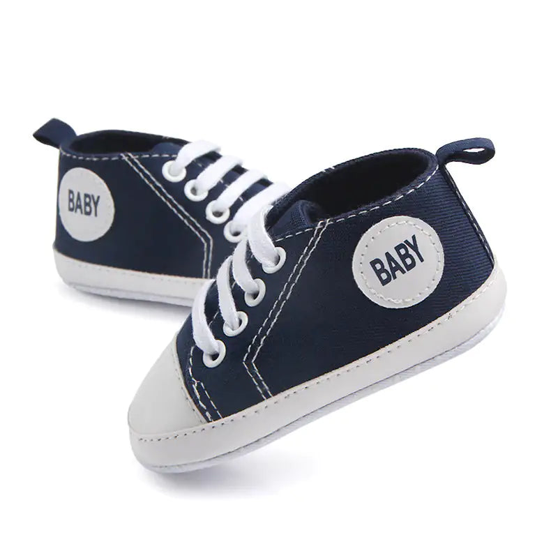 Canvas Classic Sports Sneakers Baby Boys Girls First Walkers Shoes Infant Toddler Soft Sole Anti-slip Baby Shoes - # GIAA71310006