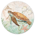 Caribbean Seas Glass Lazy Susan Turntable