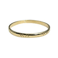 Carved Recycled Brass Bombshell Bangle 2.5" Inner Handcast in Cambodia