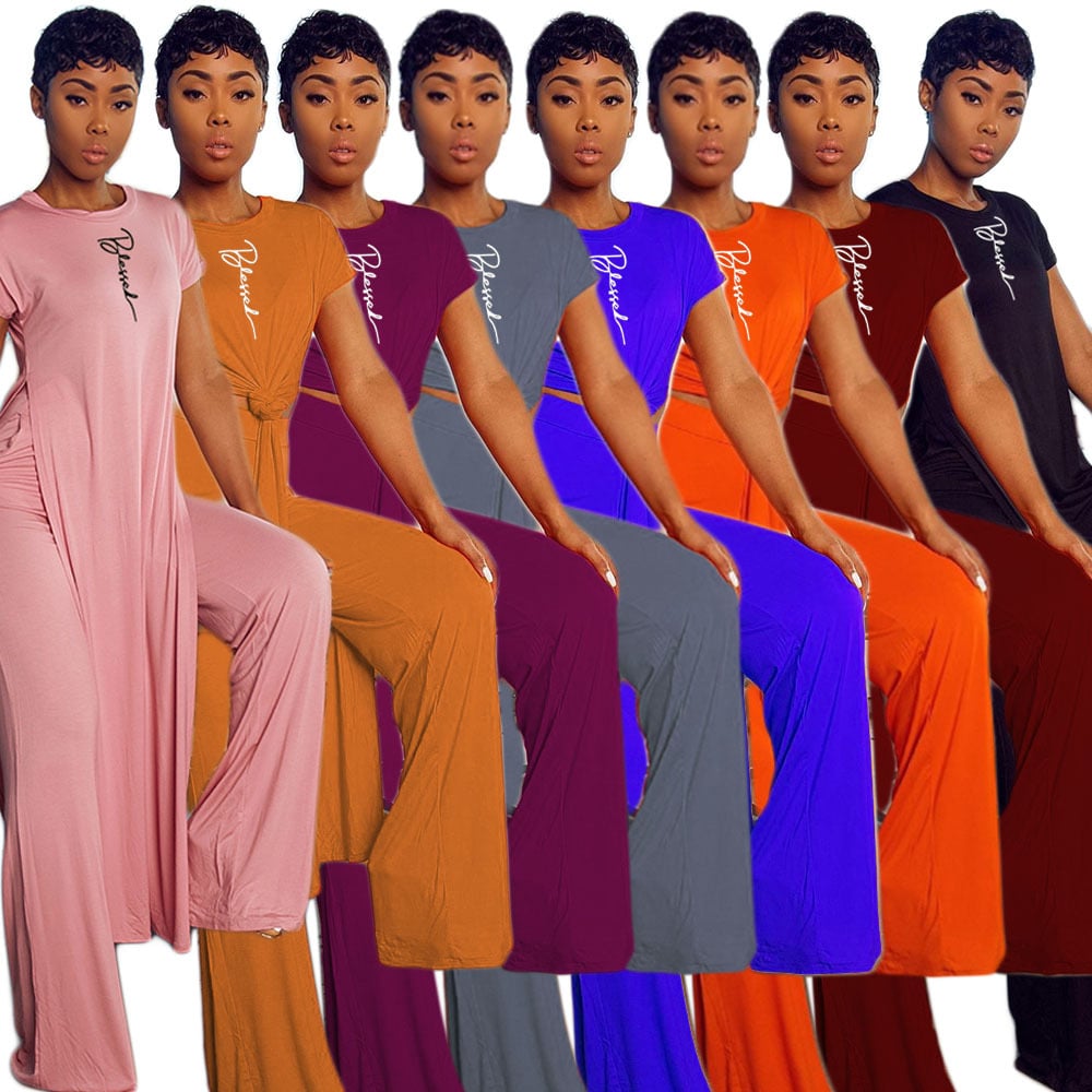 Casual Two-Piece Short-Sleeved Trousers Set - # GIAA23310002