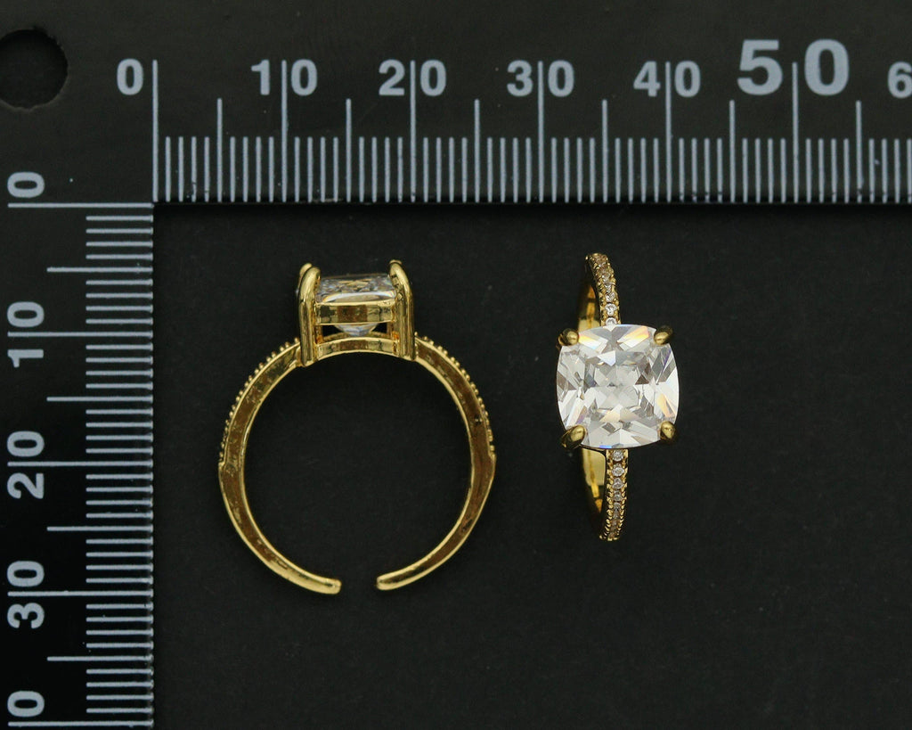 CZ Crown Adjustable ring, Sku#X310