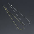 Gold Silver thin twisted snake chain Adjustable Necklace, Sku#LD629