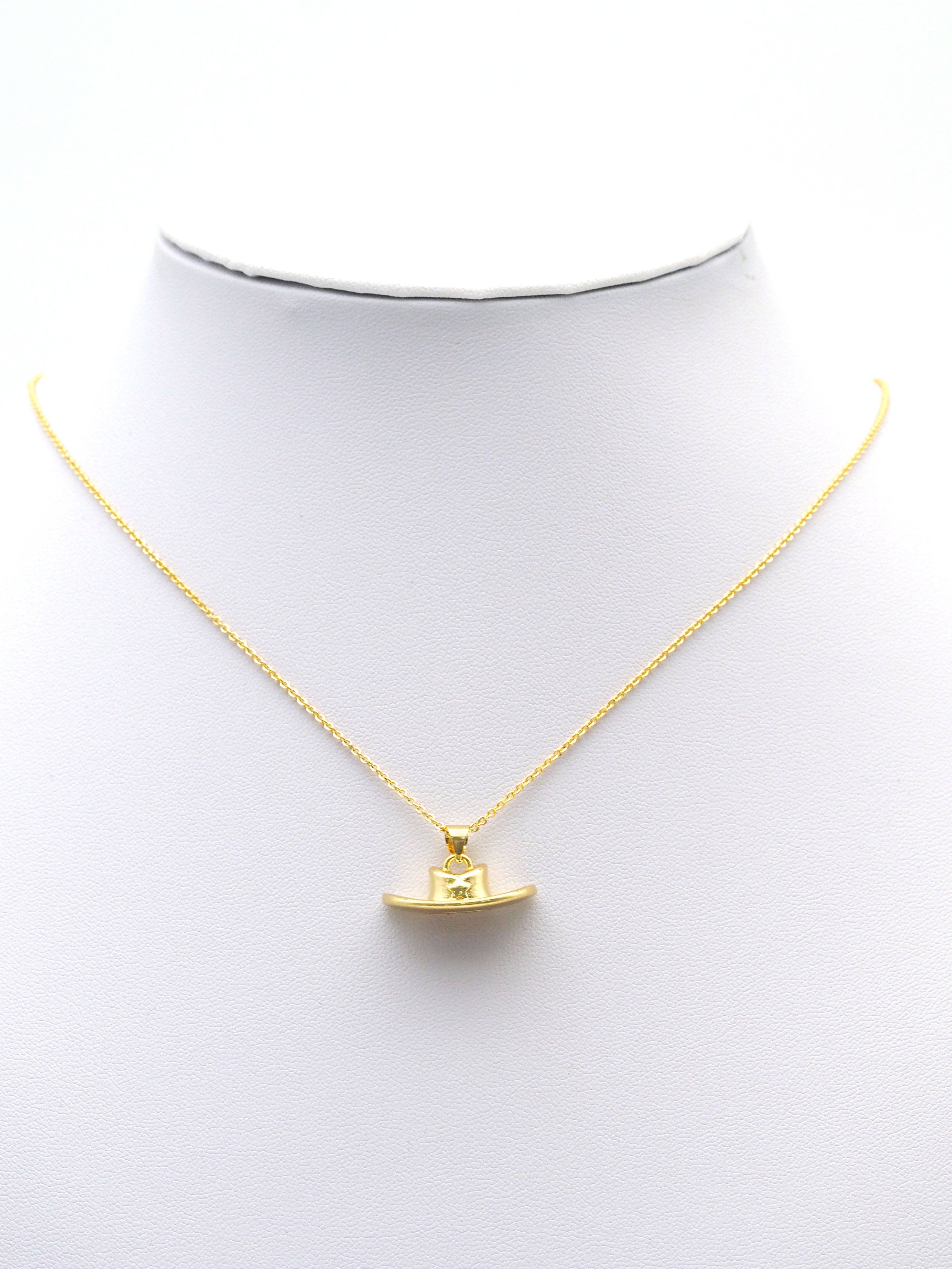 Gold Cowboy hat Charm, Sku#LX163