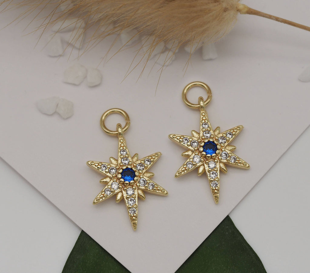 CZ North Star Charm, Sku#LX42