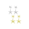 Gold Silver StarFish Earrings, Sku#A472