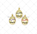 CZ Oval Ball Charm, Sku#JD09