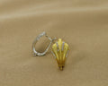 CZ Shell Shape Earring Hook, Sku#B154