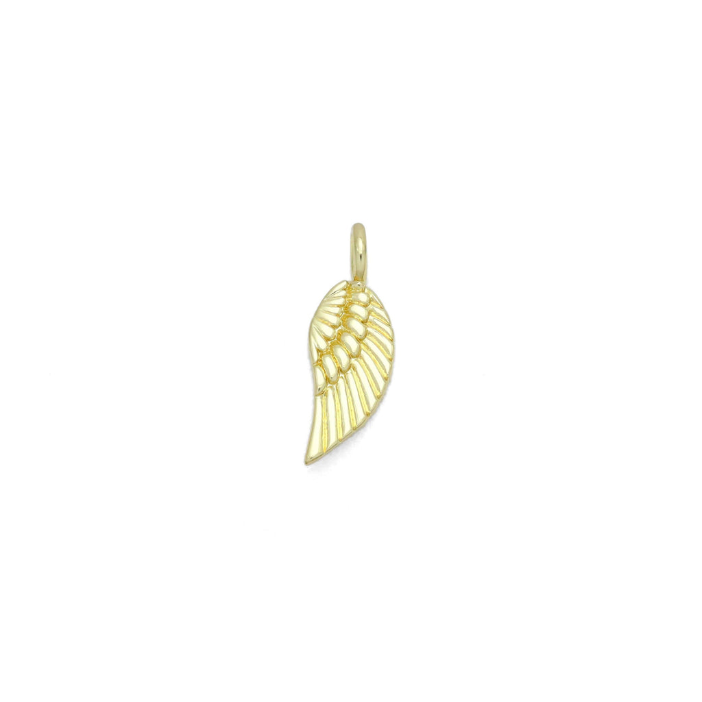 Gold Wing Shape Charm Pendant, Sku#Y982