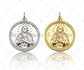 Dianty Embossment Virgin Mary On Round Coin Shape Pendant/Charm,Dainty Medallion Charm, Necklace Bracelet Charm Pendant,19x21mm, Sku#L510