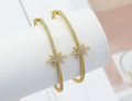 CZ North Star Bangle Bracelet, Sku#X317