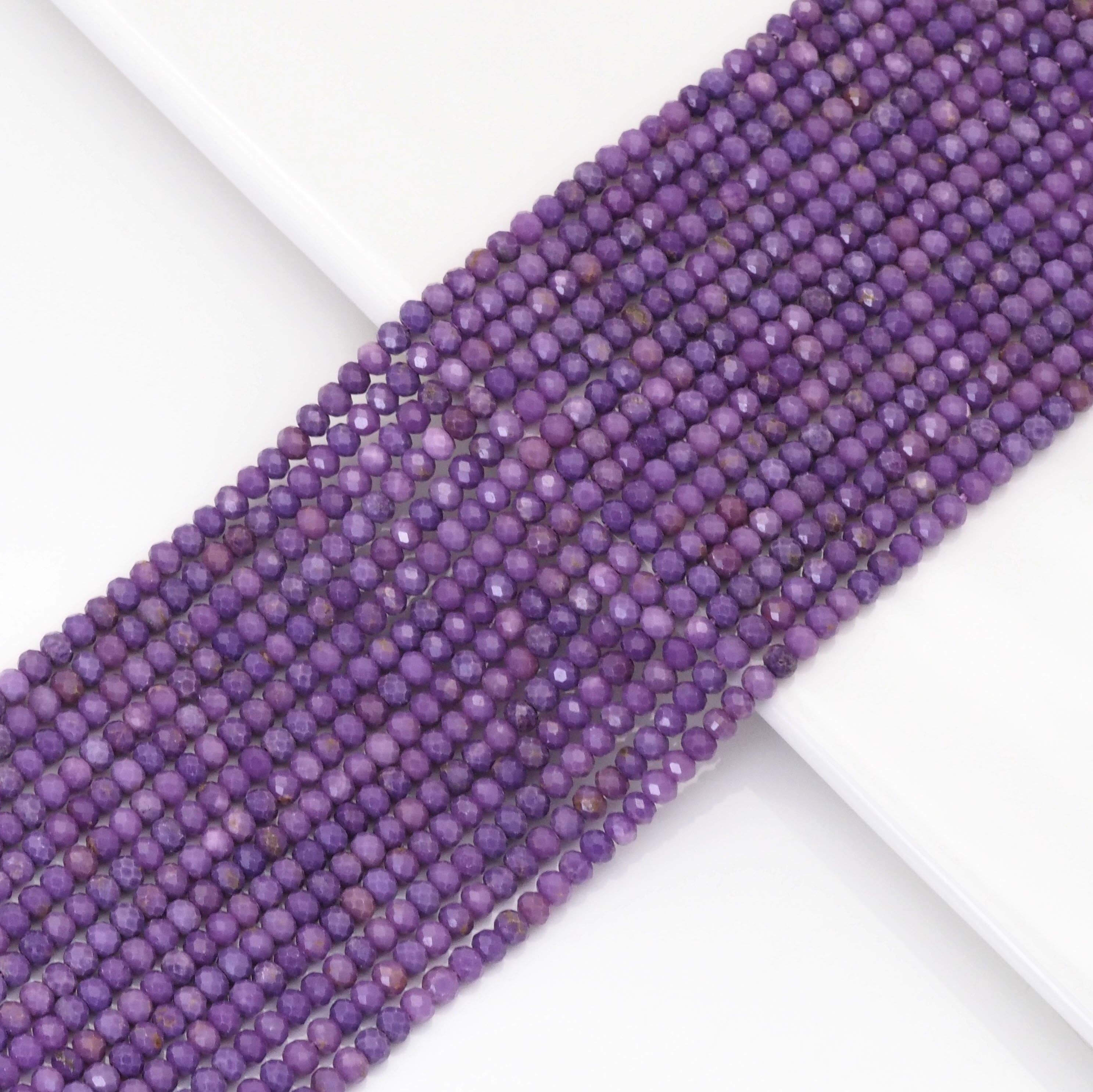 Genuine Phosphosiderite Faceted Rondelle Beads, Sku#U1693