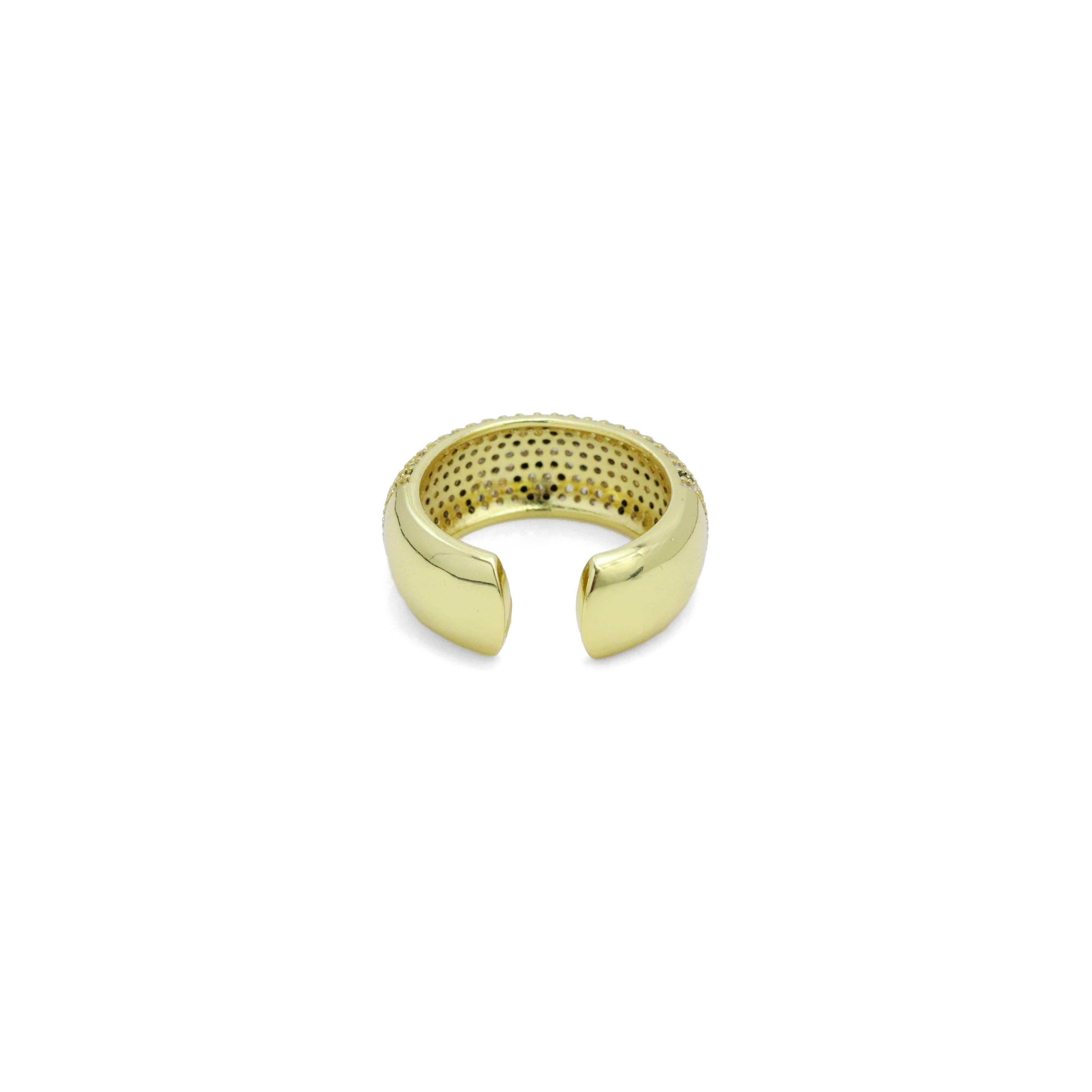 Black Clear Leopard Print Patten Adjustable Ring, Sku#A313
