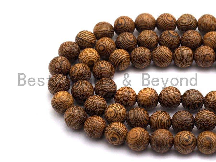 Natural Smooth Round Wood beads, 6mm/8mm/10mm/12mm Natural Brown Wood beads, Natural  Wood Grain Beads, 15.5inch strand,SKU#U467