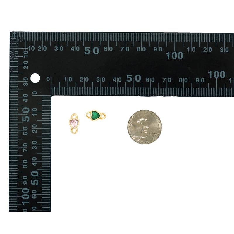 Colorful Heart Link Connetor Beads, Sku#LD408