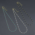 Hand made Dainty Long bar Enamel Metal chain necklace, EF589