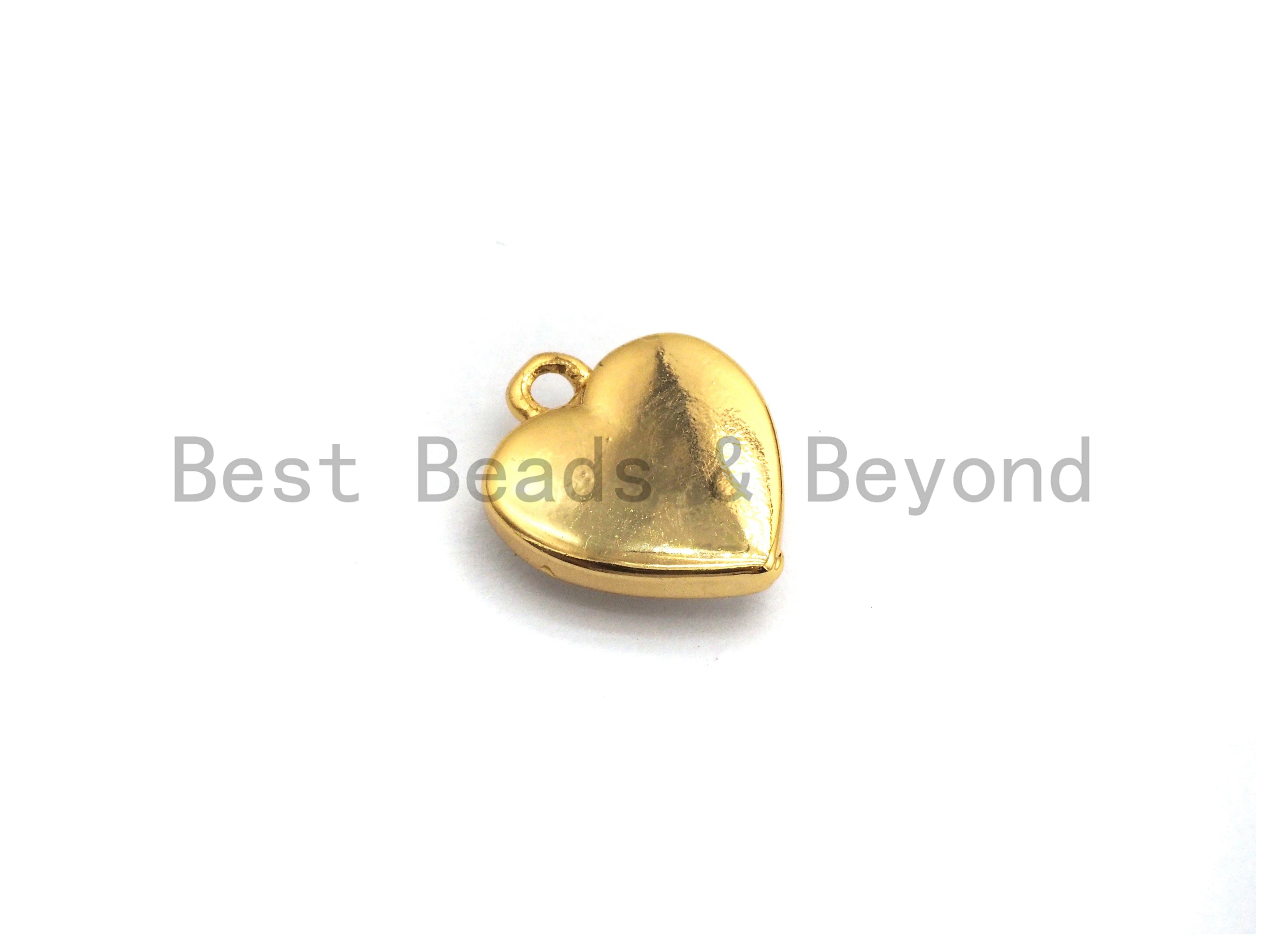 100% Natural White Shell Heart Shape Pendant with Gold/Silver Finish, White heart Pendant, Shell heart, 10x12mm,SKU#Z313