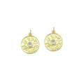 Gold Protection Evil Eye Coin Charm Pendant,Sku#LX865