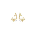 Diamond irrigular Geometry shape Earrings, Sku#ZX171