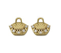 CZ Pave Fashion Bag Purse Charm, Sku#LK672