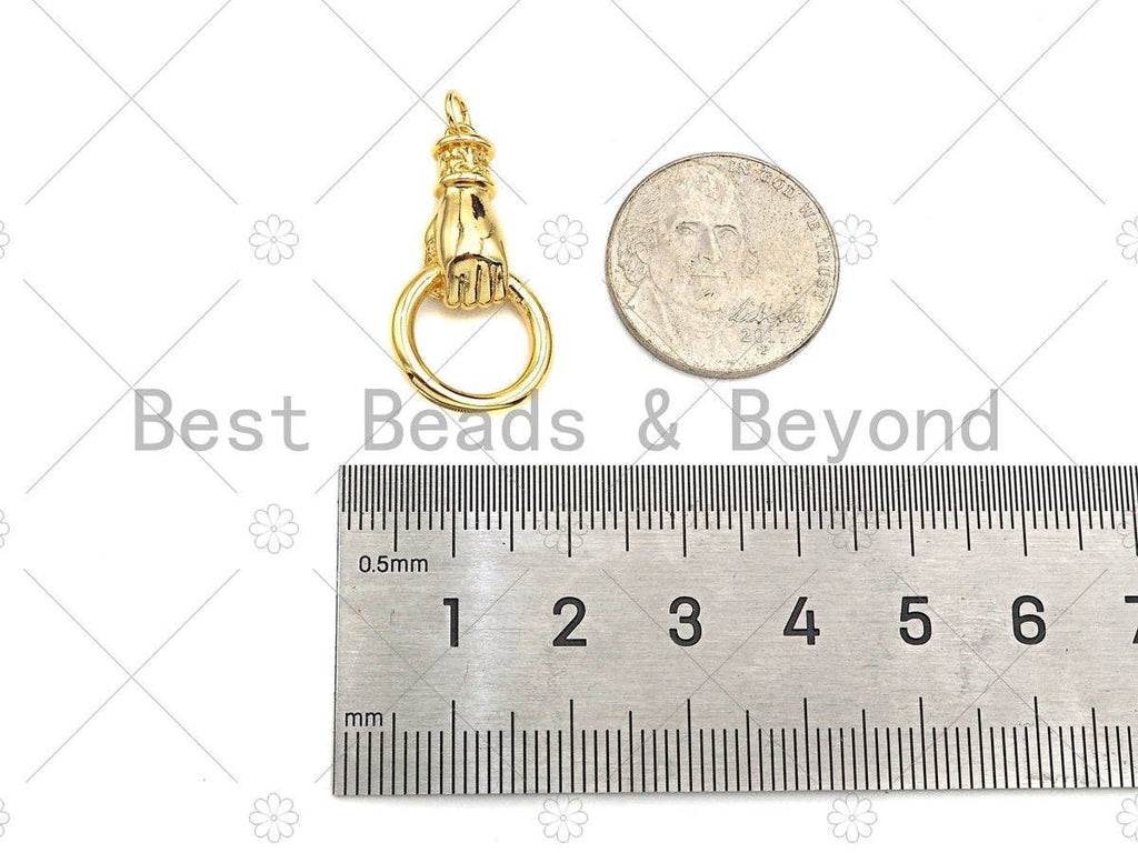 Gold Filled Hand Door Knocker Pendant/Charm,18K Gold Filled Charm, Necklace Bracelet Charm Pendant,15x28mm,Sku#Z1353