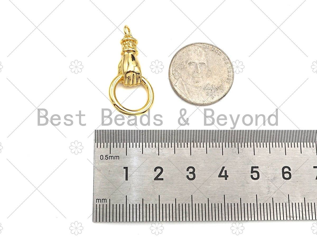 Gold Filled Hand Door Knocker Pendant/Charm,18K Gold Filled Charm, Necklace Bracelet Charm Pendant,15x28mm,Sku#Z1353
