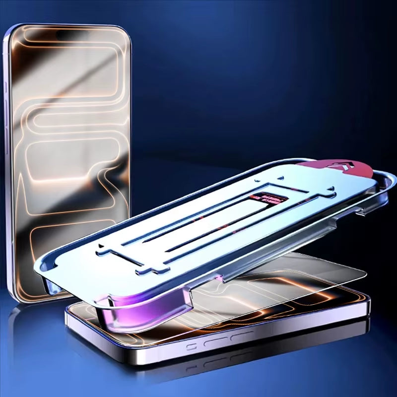 1-2PCS 8K Dust Free Glass for Iphone 17 Pro Max Air 16E 15 13 12 14 16 Pro Max plus Oleophobic Coate Full Cover Screen Protector