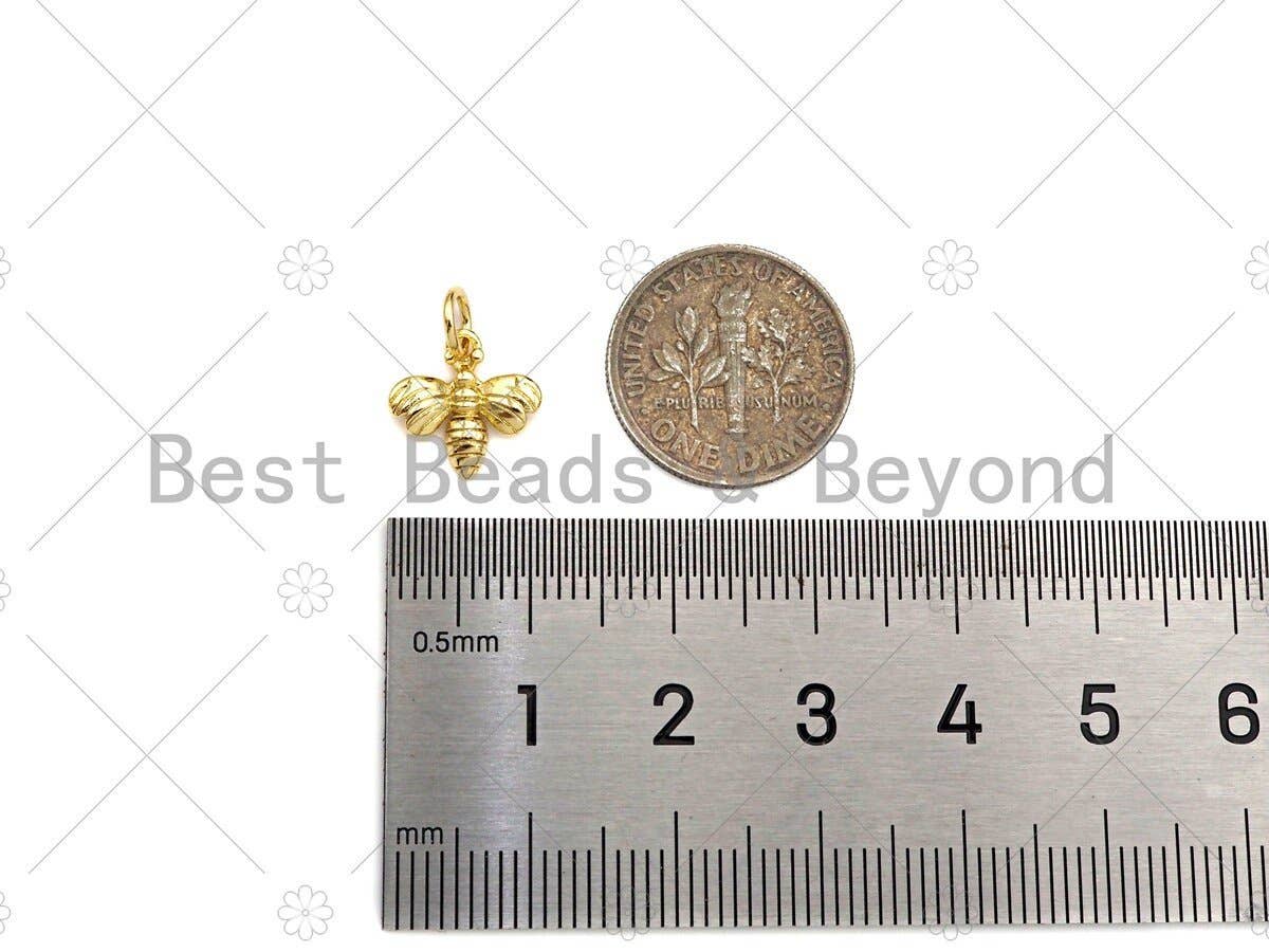 Dainty Gold Bee Charm, Sku#Y400