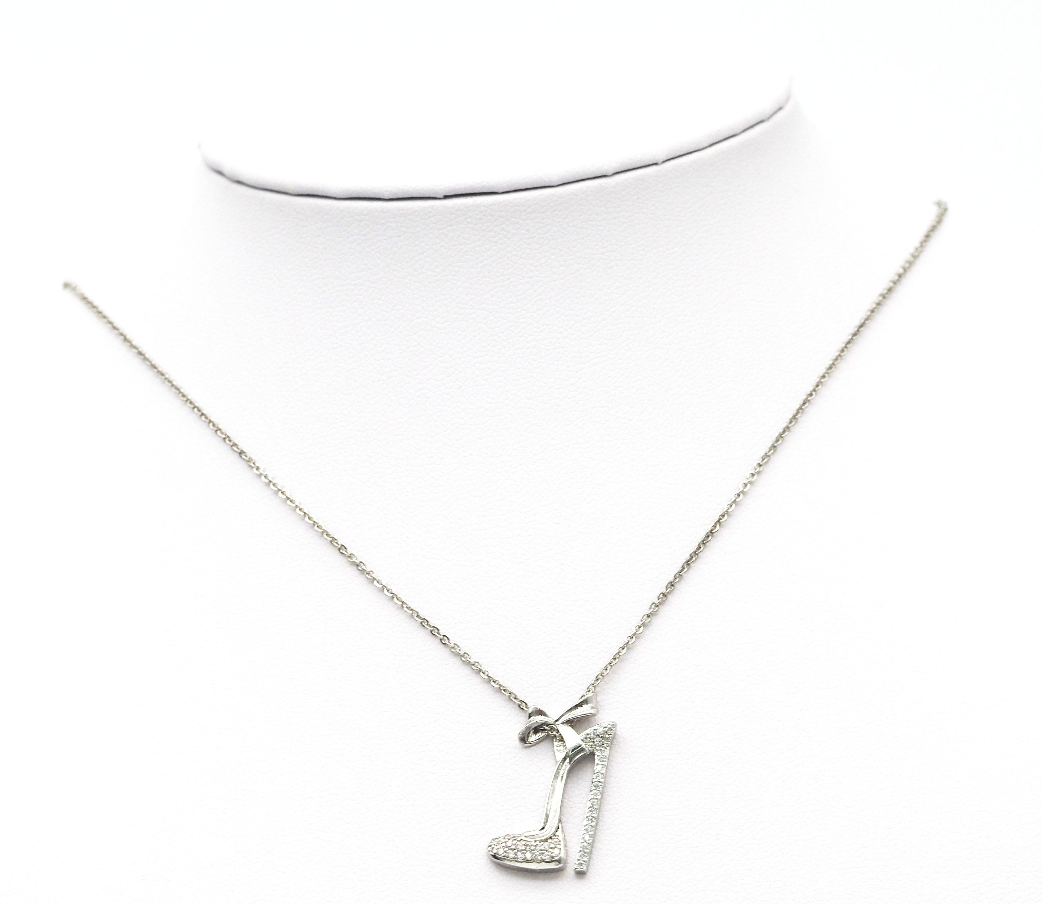 CZ High Heel Charm, Sku#B157