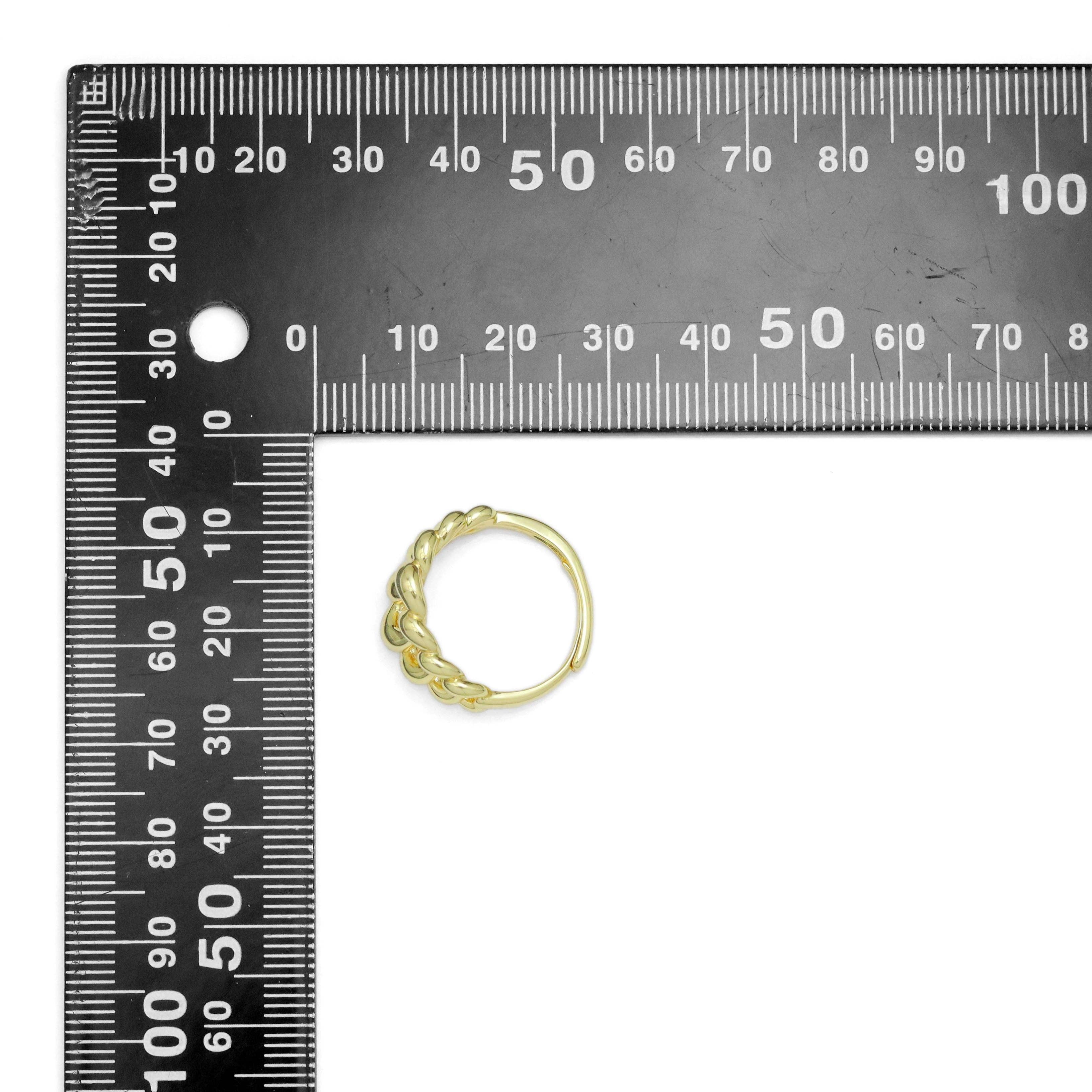 Gold Silver Oval Link Adjustable Ring, Sku#A223
