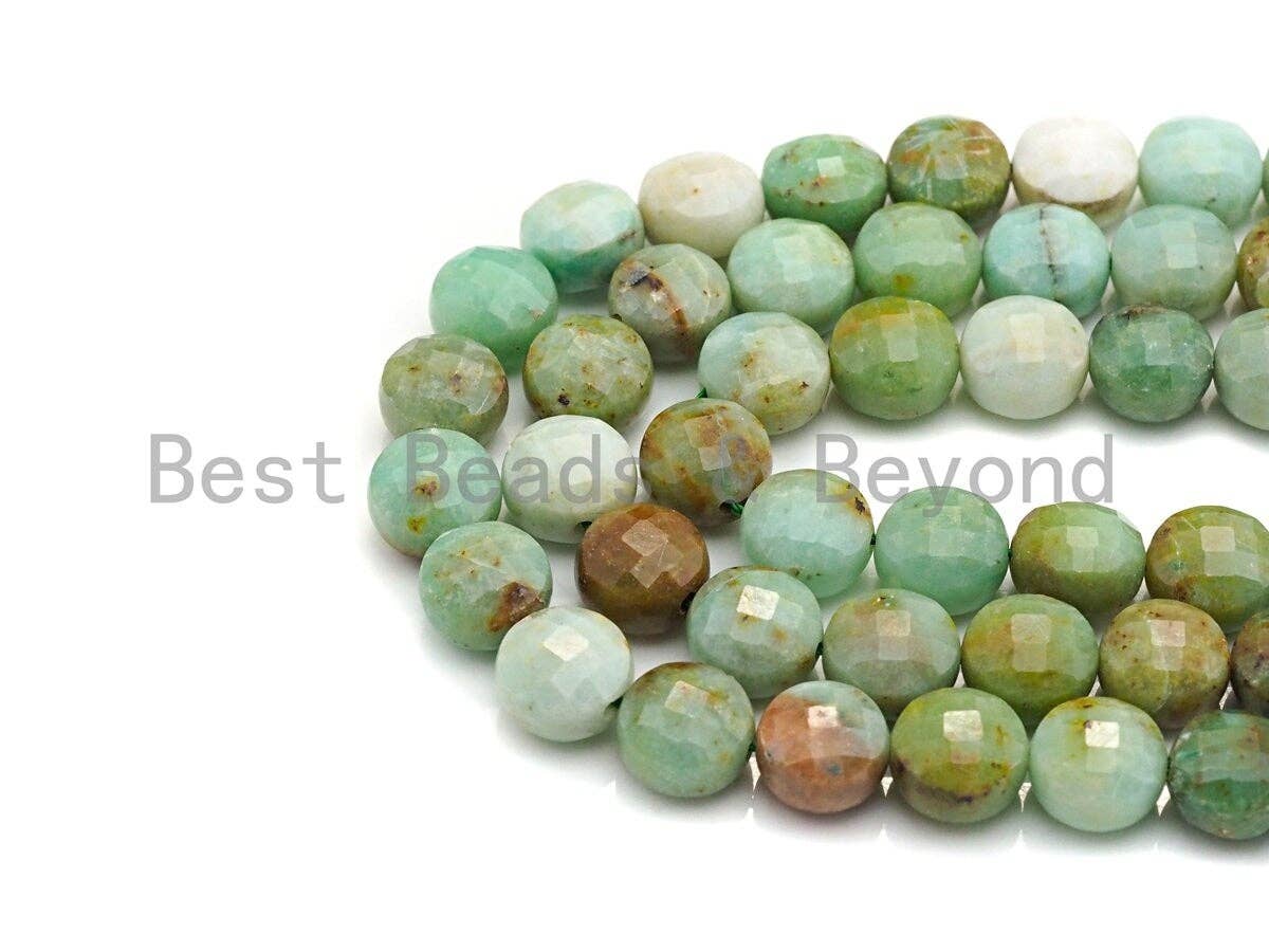 Double Sided Turtle Shell Cut Natural Turquoise Coin Shape beads, 6mm/8mm/10mm Natural Turquoise Beads, 16" Full strand, Sku#UA15