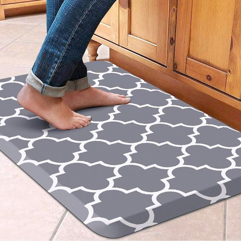 Kitchen Mat Cushioned Anti-Fatigue Kitchen Rug,17.3"X 28",Non Slip Waterproof Kitchen Mats and Rugs Heavy Duty PVC Ergonomic Comfort Mat for Kitchen, Floor Home, Office, Sink, Laundry