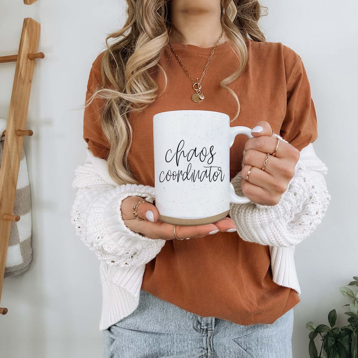 Chaos 16oz Ceramic Coffee Mug Funny Chaos Coordinator Mug For Busy Parents And Office