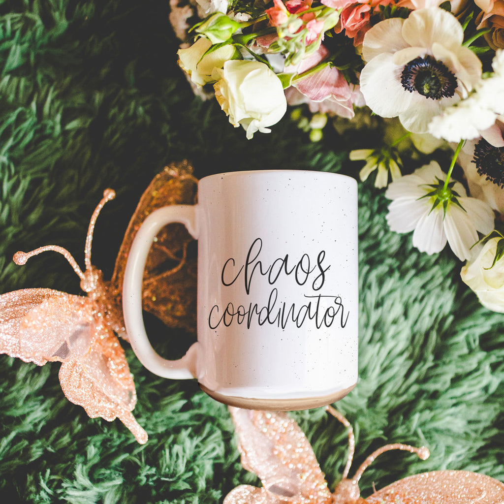 Chaos 16oz Ceramic Coffee Mug Funny Chaos Coordinator Mug For Busy Parents And Office