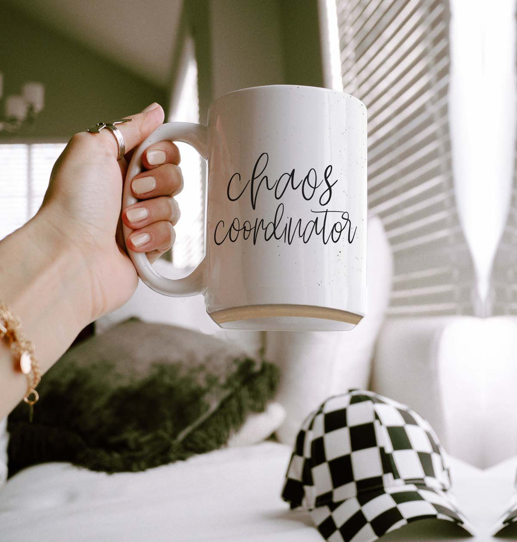 Chaos 16oz Ceramic Coffee Mug Funny Chaos Coordinator Mug For Busy Parents And Office