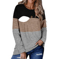 Chic Colorblock Nursing Crew T-Shirt - # NURSGA11110106