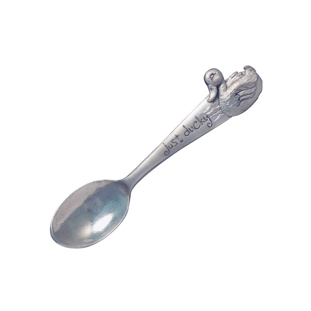 Child's Pewter Feeding Spoon - Bunny, Star, Duck, Crab, Prince and Princess