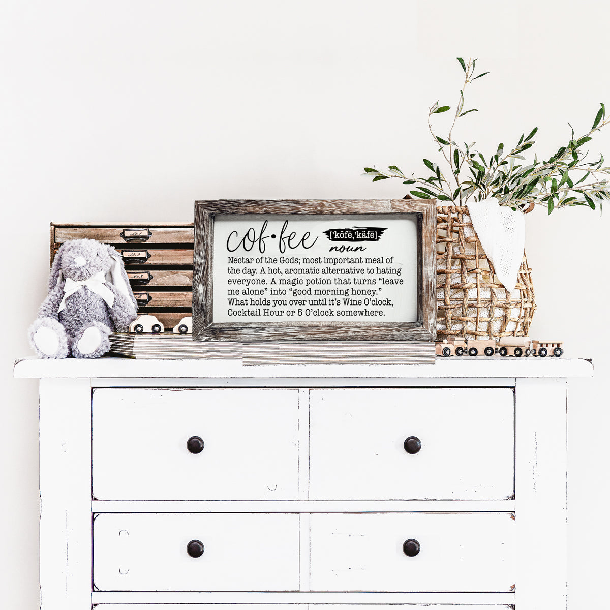 Coffee Definition Wooden Sign For Coffee Bar Decor Rustic Kitchen Wall Art Scientific Humor