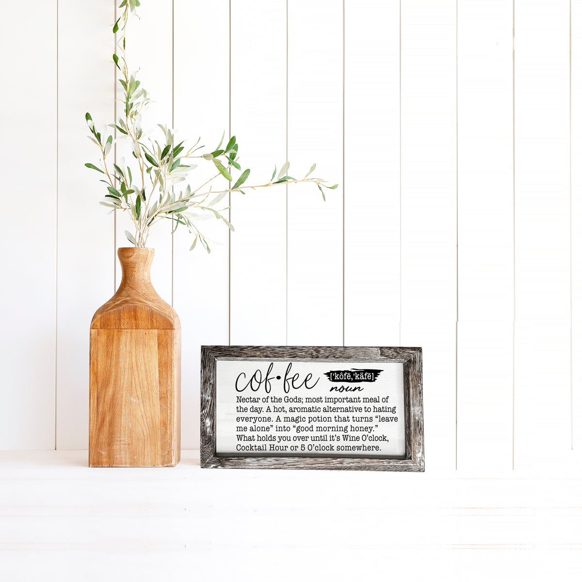 Coffee Definition Wooden Sign For Coffee Bar Decor Rustic Kitchen Wall Art Scientific Humor