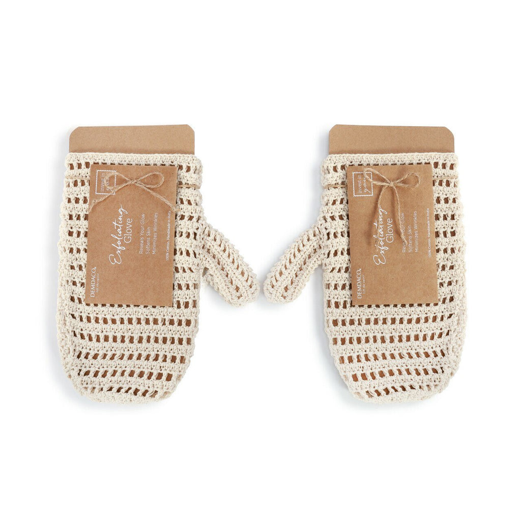 Comfort Handwoven Natural Fiber Exfoliating Washcloth, Gloves, & Soap Bag