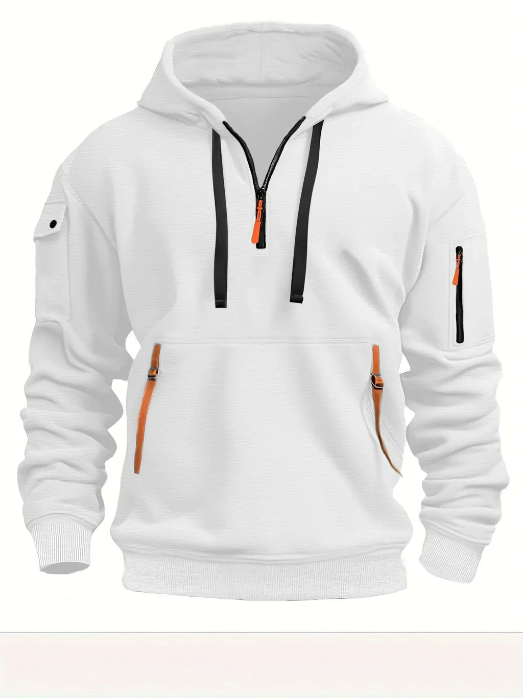 Cotton Dropped Shoulder Hooded Sweatshirt - # BOAA13510021
