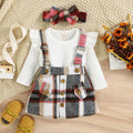 Cotton Striped Baby Romper and Skirt Set for Girls - BAAA51210039