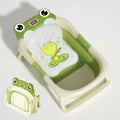 CUDDLEBUBS Collapsible Baby Bathtub | Foldable Baby Bath Tub | With Soft Floating Cushion & Thermometer | Collapsible Portable Travel Baby Bath Tub | With No-Slip Feet | Green - # BAGE11110019