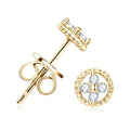 D-Color Moissanite Round Stud Earrings 925 Sterling Silver For Women Party