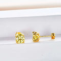 D Color Moissanite Stud Earrings 925 Sterling Silver 18K Gold Plated for Women