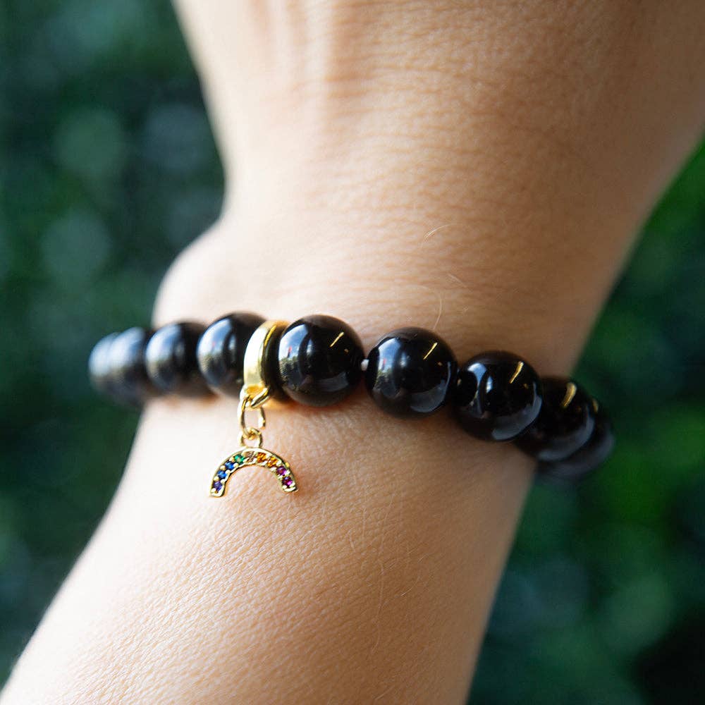 Rainbow Charm, Gold | Charm Bar | Charm Necklace or Bracelet