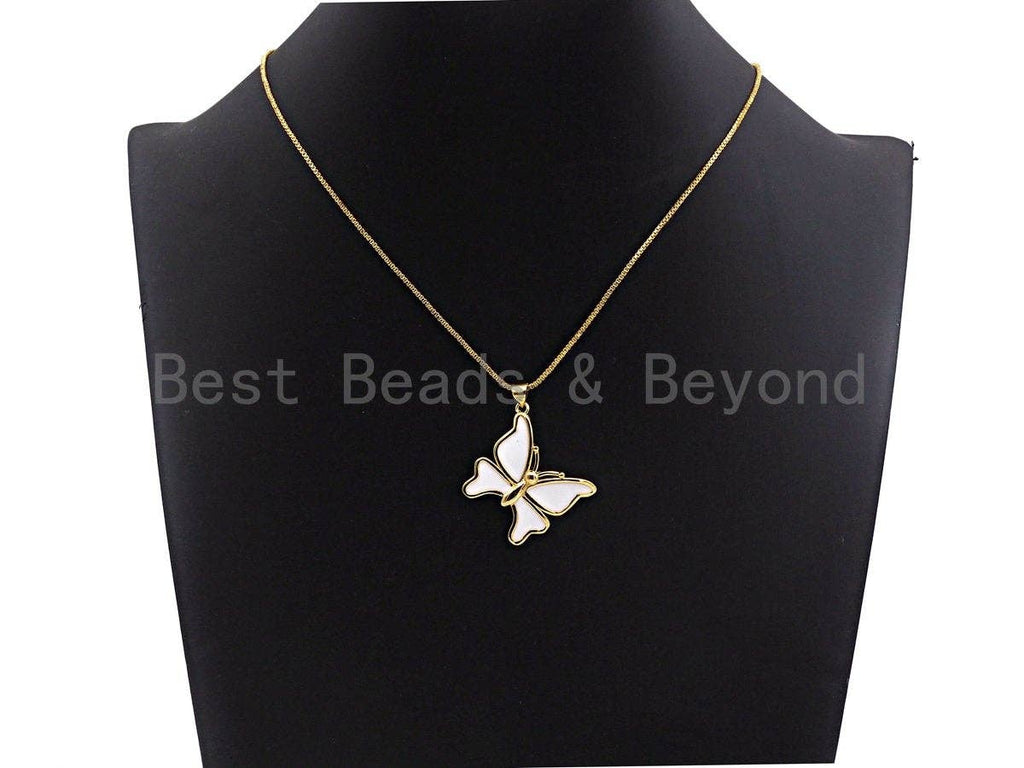 Enamel Bufferfly Pendants Charms, Metal Gold Enamel Butterfly Pendant, Black White Enamel Bufferly, 25x28mm,sku#Z405